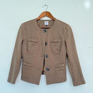 Cabi women’s penny blazer herringbone brown
